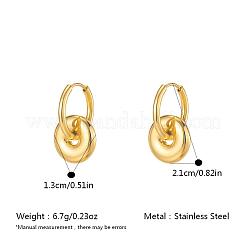 Pendientes colgantes de aro de acero inoxidable 304 para mujer&nbsp;AF5026-7