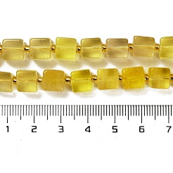 Natürliche gelbe Fluorit Perlen Stränge&nbsp;G-G053-B07-01
