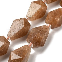 Natürliche goldene Erdbeerquarzperlenstränge&nbsp;G-NH0005-B10-01B