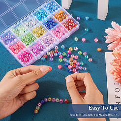 300pcs 15 Farben transparente Acrylperlen&nbsp;MACR-TA0001-29