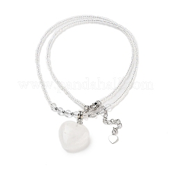 Colliers avec pendentif en forme de cœur&nbsp;NJEW-G143-02I