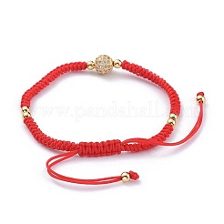 Verstellbare geflochtene Perlenarmbänder aus Nylonfaden&nbsp;BJEW-JB04665-02