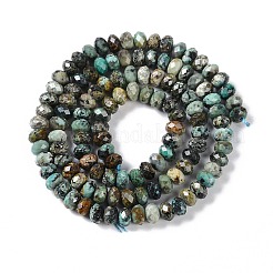 Brins de perles turquoises africaines naturelles (jaspe)&nbsp;G-N342-28B