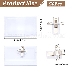50 Stück rechteckiger PVC-Namenskartenhalter&nbsp;AJEW-CP0011-29