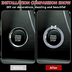 4 pz 4 colori lega autoadesiva con adesivi per auto strass&nbsp;AJEW-OC0013-45