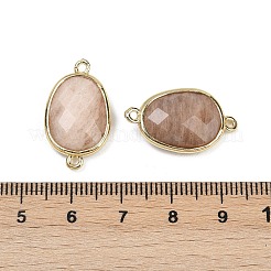Facettierte Verbindungsanhänger aus natürlichem Sonnenstein&nbsp;G-K347-11G-01