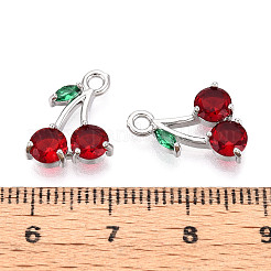 Pendentifs avec zircon cubiques à micro-pavés en laiton&nbsp;KK-T074-70P-02