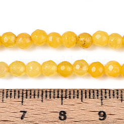 Gefärbt natürlichen weißen Jade Perlen Stränge&nbsp;G-T139-4mm-60-05