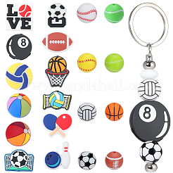 Sport-Serie PVC-Kunststoff & Silikon Perlen Zubehörse Kits&nbsp;DIY-BM0001-83