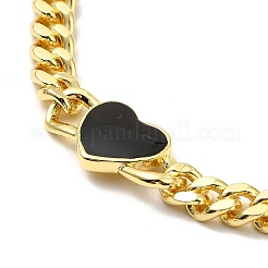 Collier gourmette en laiton&nbsp;NJEW-A005-02G