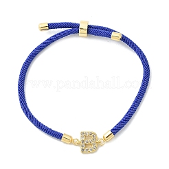 Bracelets réglables en nylon&nbsp;BJEW-C096-01G-02