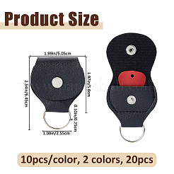 20 étui de rangement pour médiators en cuir PU bicolore&nbsp;AJEW-FH0008-90