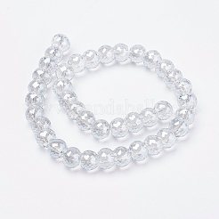 Chapelets de perles en verre électroplaqué&nbsp;EGLA-P027-PL03