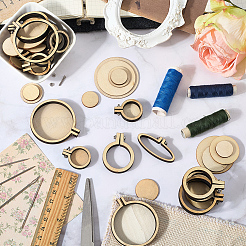 10 Stück Stickrahmen aus Holz in 5 Ausführungen&nbsp;DIY-CP0012-43B