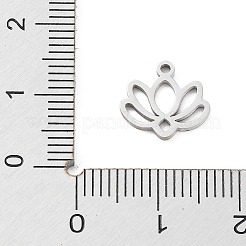 Breloques en forme de fleur de lotus en acier inoxydable 304 anti-ternissement&nbsp;STAS-Z054-02P