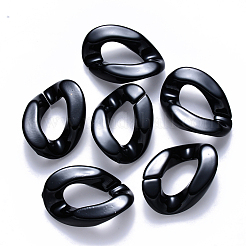 Opake Acryl Verknüpfung Ringe&nbsp;X-OACR-S036-001B-G02
