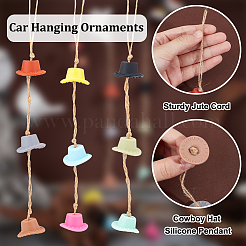 Décoration pendentif en silicone pour chapeau de cowboy&nbsp;HJEW-DR00021