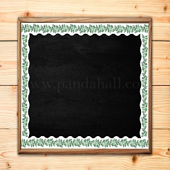 Rouleau d'autocollants de bordure de tableau d'affichage d'eucalyptus&nbsp;DIY-K038-01