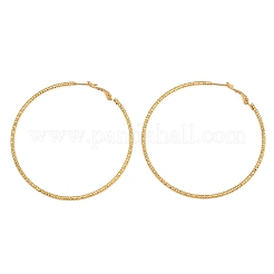 Orecchini a cerchio grandi in acciaio inossidabile 304 con perni in acciaio inossidabile chirurgico 316 per donna&nbsp;SA-CBAB549-01G