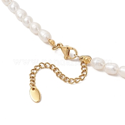 Collares de perlas de agua dulce cultivadas naturales y cuentas de arroz&nbsp;NJEW-JN05224