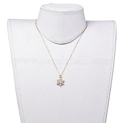 Colliers en laiton avec pendentif avec zircone cubique de micro pave&nbsp;NJEW-JN02523-M