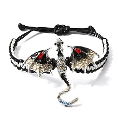 Pulseras de eslabones de aleación de pterosaurio&nbsp;BJEW-A165-01B