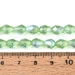 Transparent galvanisieren Glasperlen Stränge&nbsp;LS-EGLA-N023-6x8mm-A08