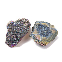 Galvanisierte natürliche Druzy-Quarzkristall-Cluster-Ornamente&nbsp;RABO-PW0001-179B