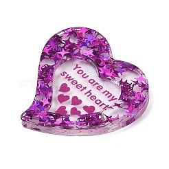 Bedruckte Anhänger aus opakem Acryl zum Valentinstag&nbsp;FIND-D283-11D