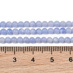 Rangs de perles en agate dentelle bleue synthétique teinte&nbsp;GG-CBA0389-A02-3mm
