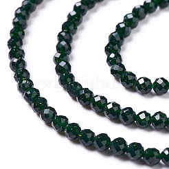 Chapelets de perles en pierre d'or verte synthétique&nbsp;G-L581A-004C