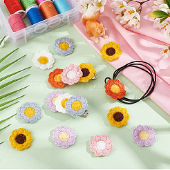 60 Stück zweifarbige zweifarbige Polyester-Strickapplikationen&nbsp;PATC-FG0001-75