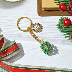 Porte-clés en verre tissé de Noël&nbsp;KEYC-MZ00017-03