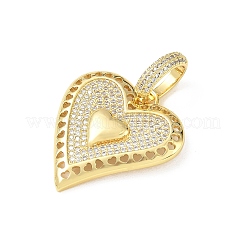 Pendentifs en laiton zircon cubique transparent&nbsp;KK-A303-21G