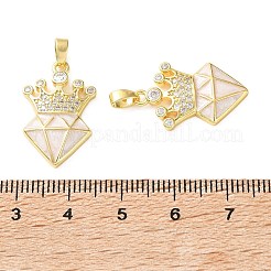 Pendentifs en laiton zircon cubique transparent&nbsp;CU-CBA2554-07G
