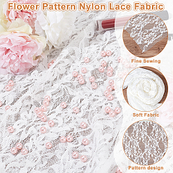 Nylon-Spitzenstoff mit Blumenmuster&nbsp;OCOR-WH0092-20A
