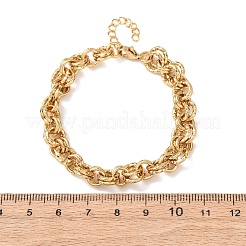 Bracelets à double anneau en acier inoxydable 304 martelé pour femmes&nbsp;BJEW-G780-06G-01