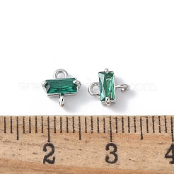 Breloques de connecteur en laiton pavé de zircone cubique&nbsp;KK-F892-53P-04