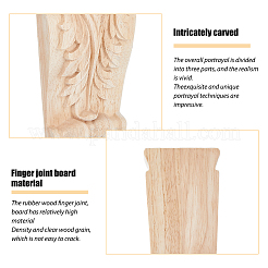 Applique onlay sculpté en bois de caoutchouc&nbsp;AJEW-WH0248-463