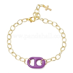 Chaînes en laiton et bracelets en acrylique pour femmes&nbsp;BJEW-JB11611