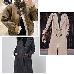 10 paire de fermetures à pattes de manteau en cuir à coudre&nbsp;AJEW-CY0001-03