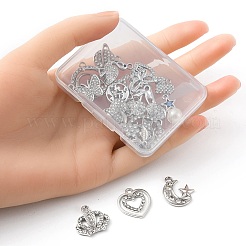 20 Stück 20 Stile Legierung Kristall Strass Anhänger&nbsp;FIND-YW0003-07