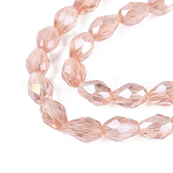 Transparentes perles de verre de galvanoplastie brins&nbsp;EGLA-N013-T4mm-B29