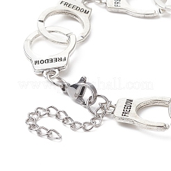 Manette in lega di stile tibetano con collane a catena a maglie libere per uomo donna&nbsp;BJEW-JB09341