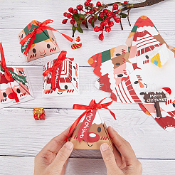 32 Stück pyramidenförmige Papierbäckerei-Boxen in 4 Stilen mit Weihnachtsmotiven&nbsp;BAKE-BC0001-01
