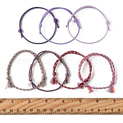 14 ensemble de bracelets en cordon de coton 7 couleurs pour hommes et femmes&nbsp;BJEW-FS00025-05