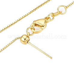 Colliers de chaîne de boîte en laiton pour les femmes&nbsp;NJEW-G084-09G