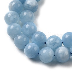 Natürliche Aquamarin Perlen Stränge&nbsp;G-D327-C03-8MMA