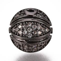Perline zirconi micro pave  in ottone&nbsp;ZIRC-E158-09B