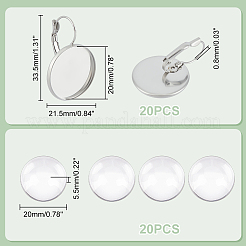 20 pz 304 acciaio inossidabile chiusura a leva per orecchini&nbsp;DIY-UN0055-88